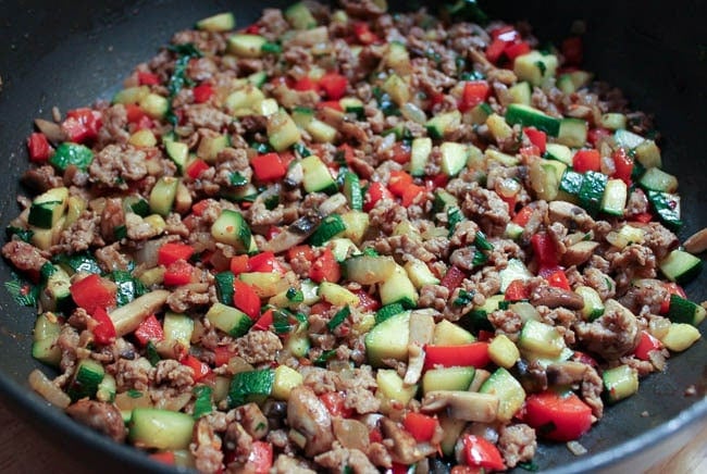 skillet-lasagna-with-turkey-sausage-and-vegetables-step-2