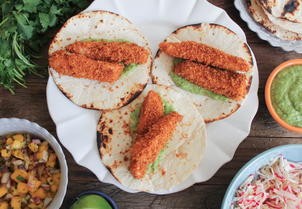 Crispy-Baked-Tilapia-Tacos-with-Mango-Salsa-and-avocado-salsa-verde-step-15