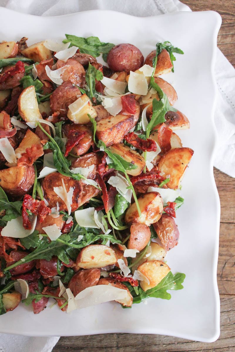 warm-roasted-potato-salad-with-pancetta-sun-dried-tomatoes-and-arugula