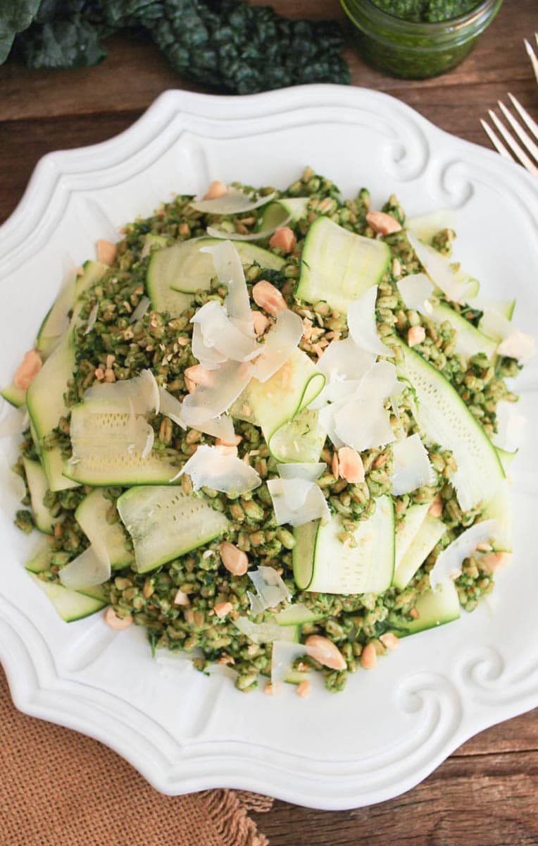 Farro-with-Kale-Pesto-Shaved-Zucchini-Parmesan-Marcona-Almonds-4