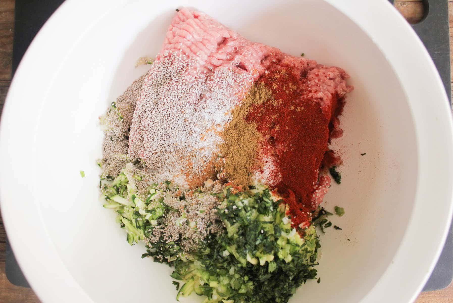 gluten-free-turkey-and-zucchini-meatballs-with-basil-yogurt-sauce-step-1