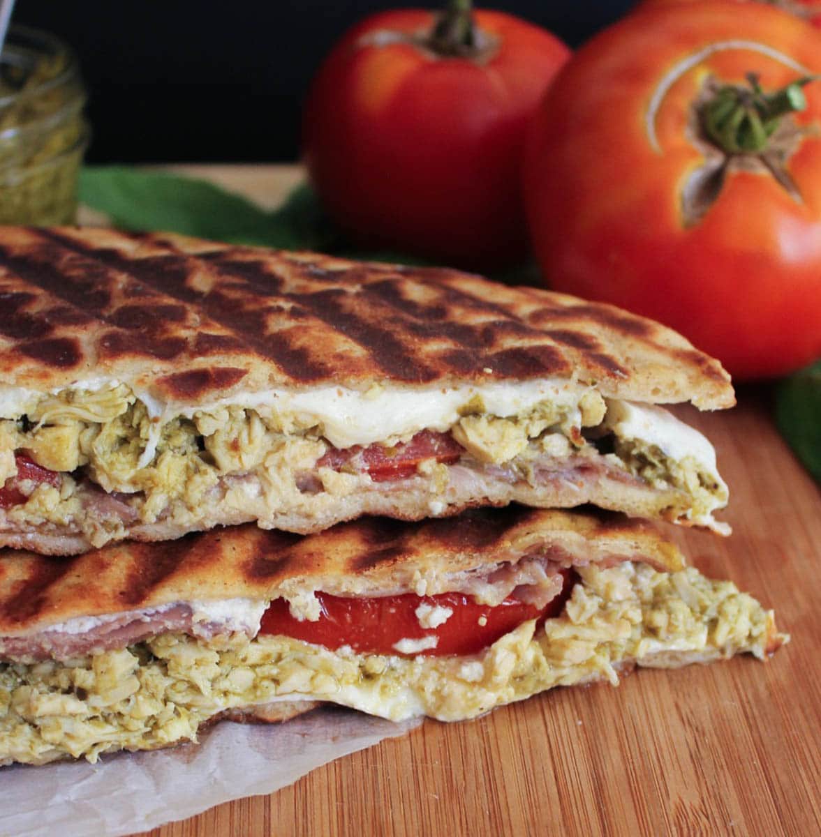 Pesto-Chicken-Flatbread-Panini-with-Prosciutto-Tomatoes-Mozzarella-20