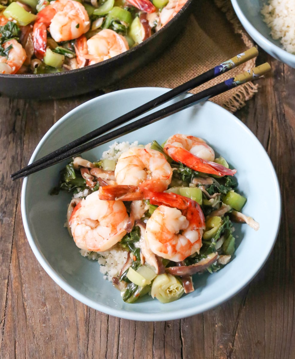 Garlicky-Shrimp-Stir-Fry-with-Shitake-Mushrooms-and-Baby-Bok-Choy-3