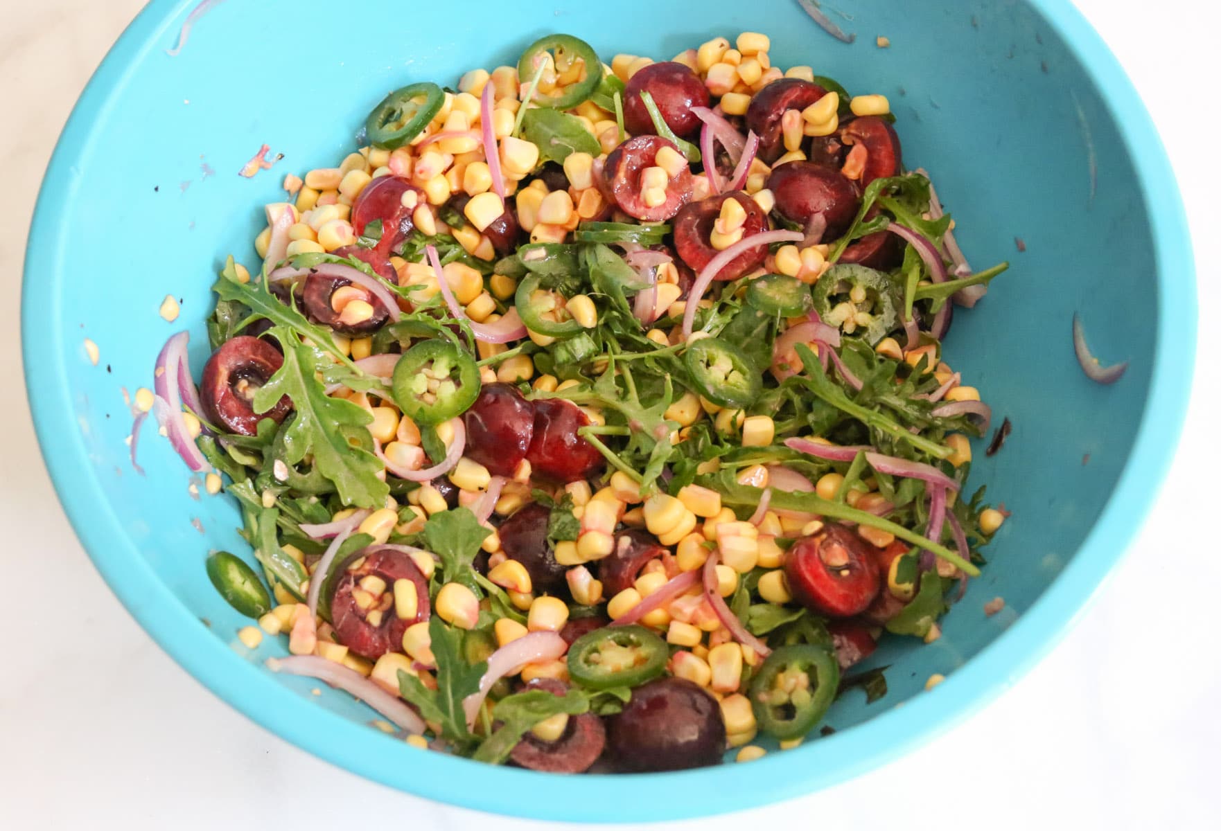 Marinated-Skirt-Steak-with-Corn-and-Sweet-Cherry-Salad-step-4