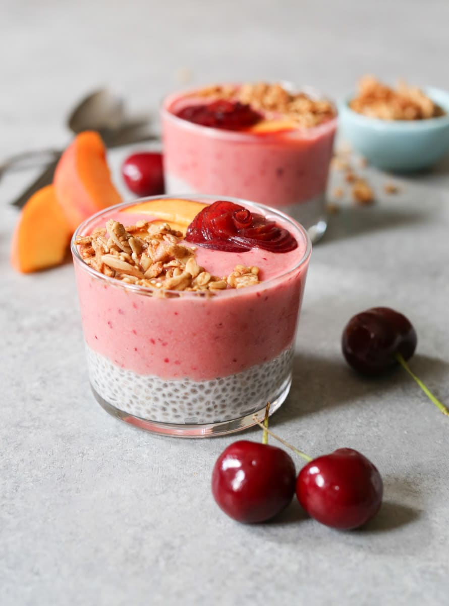 Peach-Cherry-Smoothie-and-Chia-Pudding-Parfaits-3