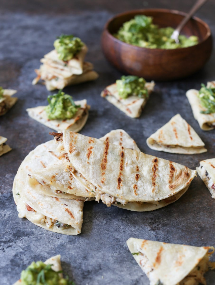 Mini-Crab-and-Bacon-Quesadillas-with-Sweet-Corn-Guacamole-2